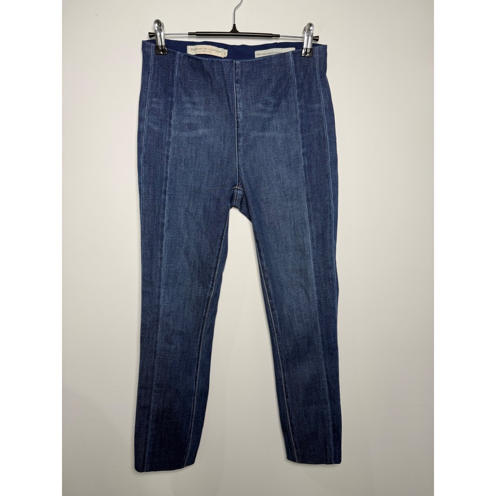 Pilcro Anthropologie High-Rise Denim Legging Jeans Dark Wash Seam Detail Size 27